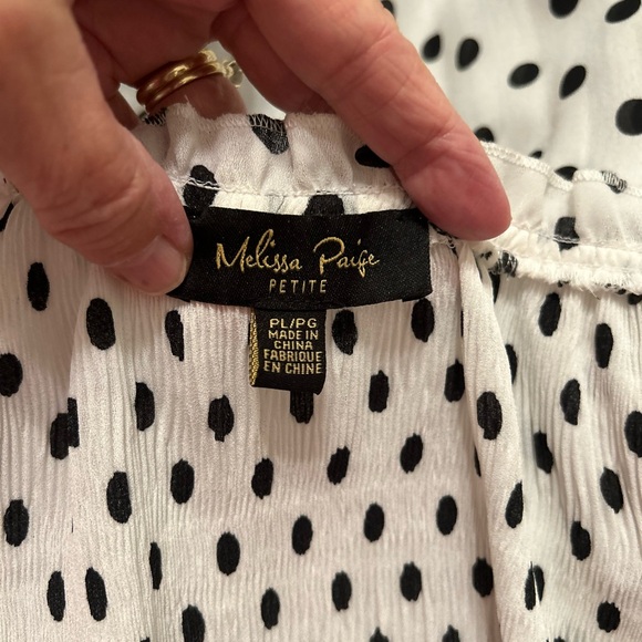 Melissa Paige Black and White Polka Dot Blouse - Picture 7 of 9